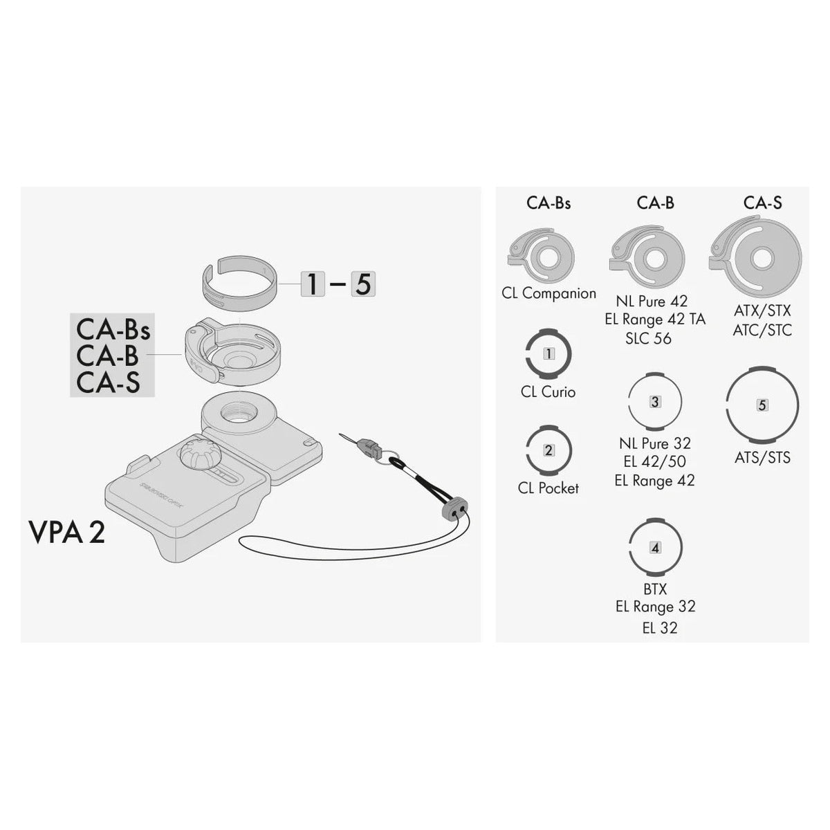 Anilla adaptadora Swarovski Optik VPA 2 + CA-S para binoculares y telescopios