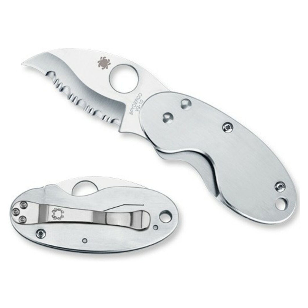Navaja Spyderco Cricket Stainless mango Acero · vista 4