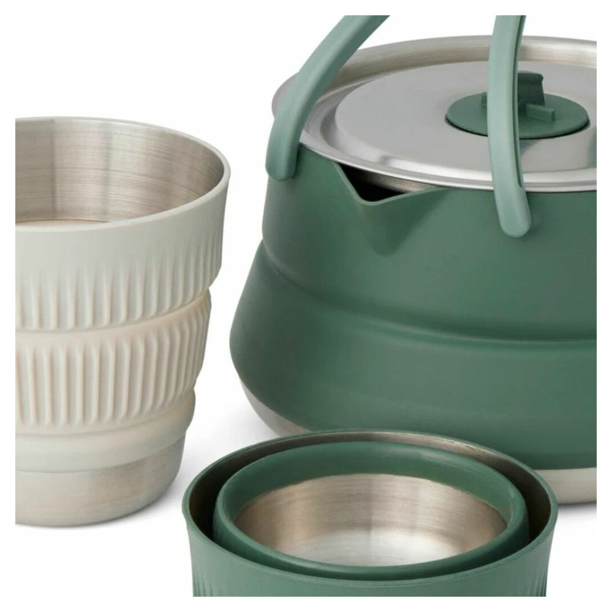 Set tetera + 2 tazas plegables acero inoxidable Sea to Summit Detour · vista 3