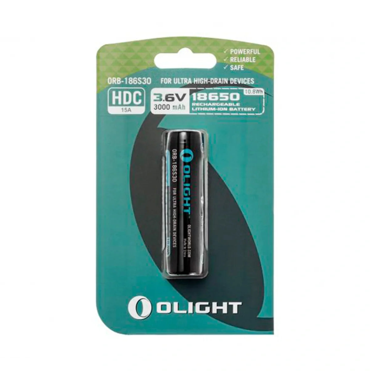 Pila recargable 18650 3000 mAh HDC con PCB Olight - Imagen 2
