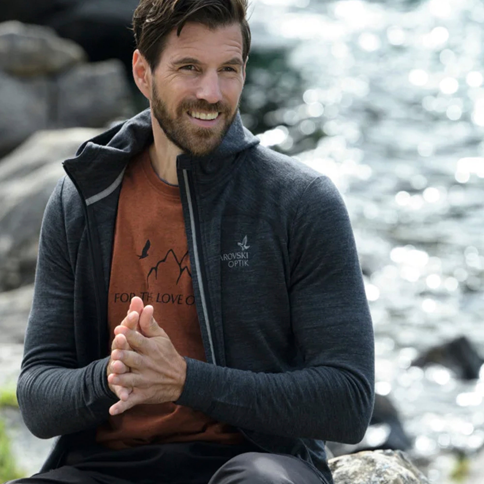 Sudadera con capucha para hombre Swarovski Optik MH Merino
