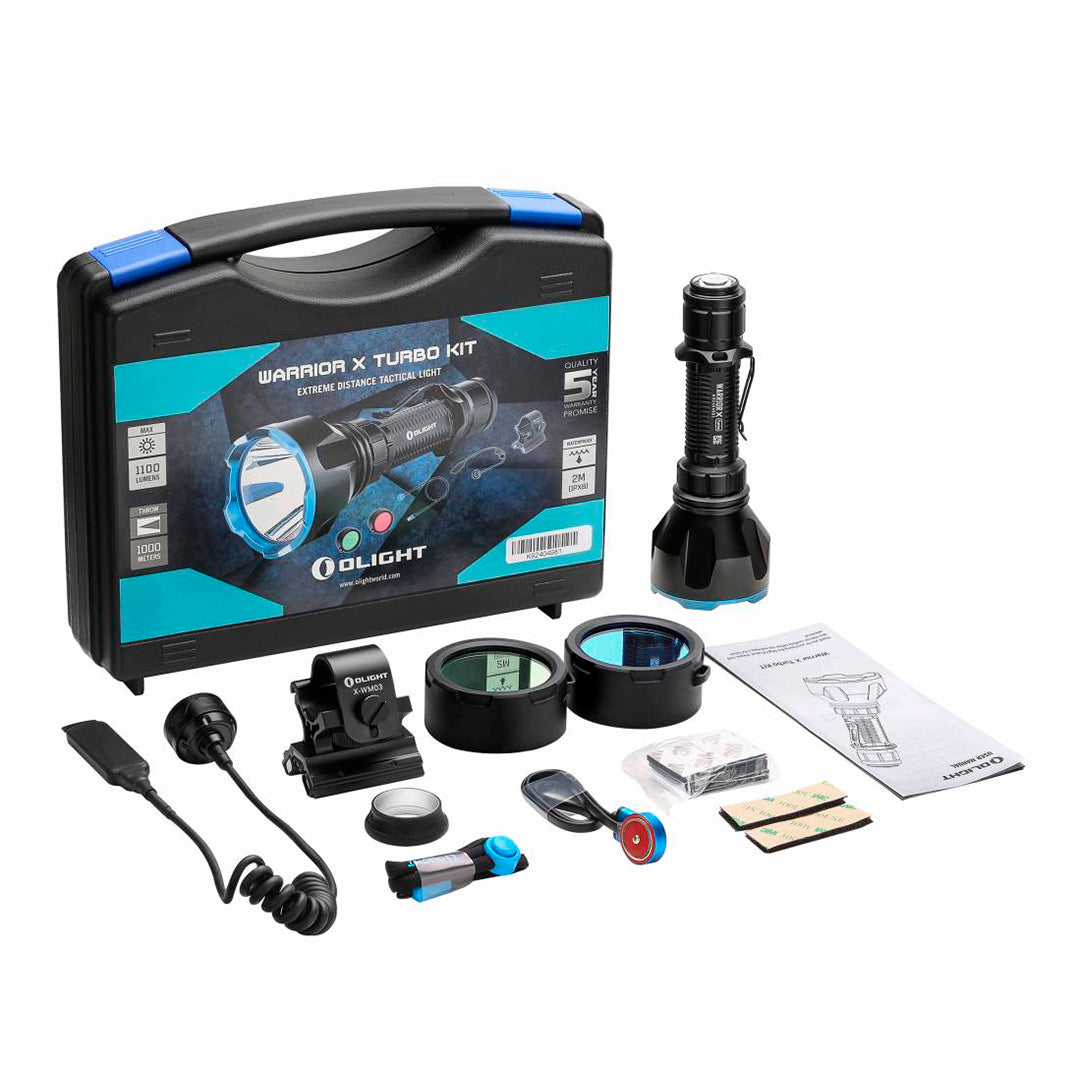 Kit de caza OLight linterna recargable Warrior X Turbo 1100 lúmenes