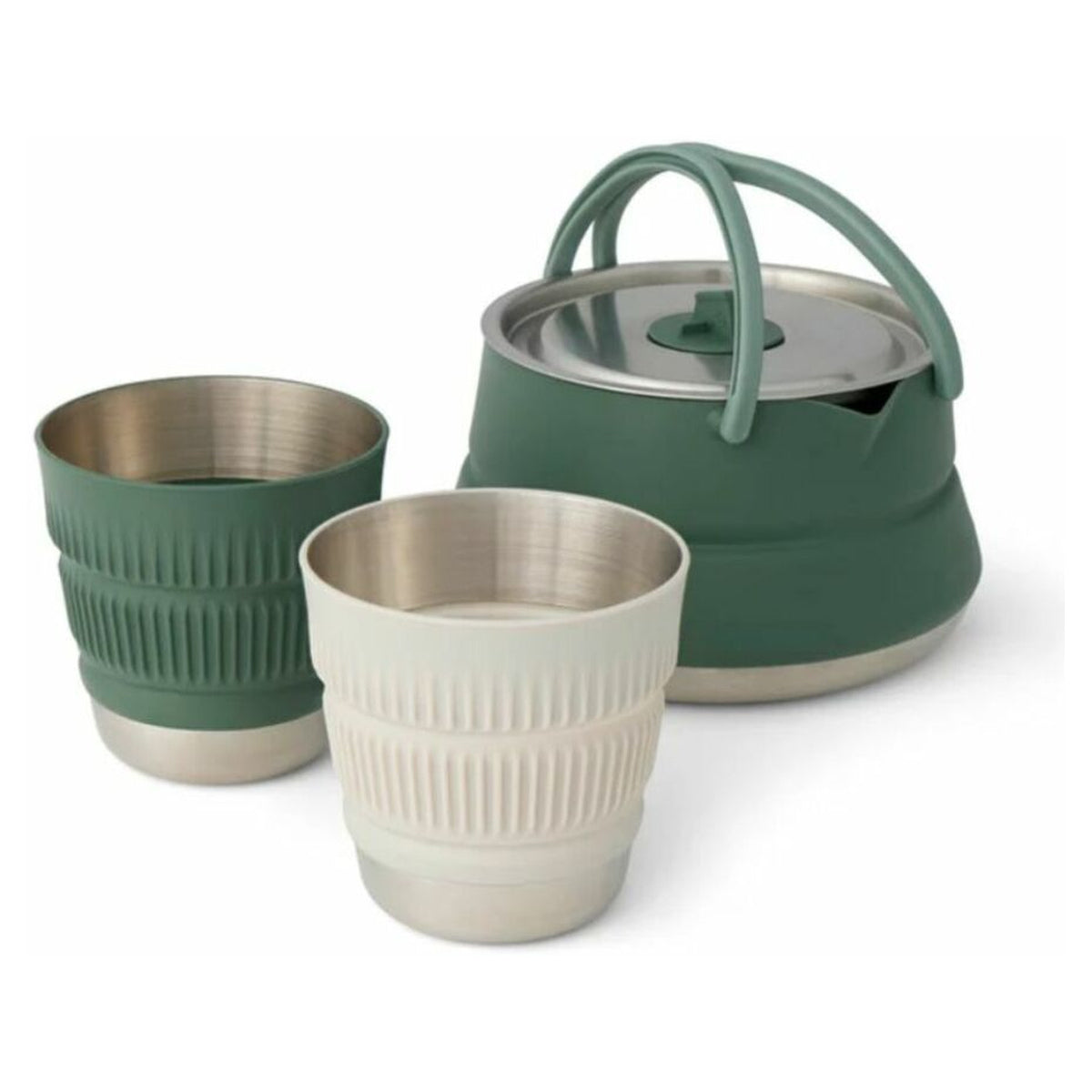 Set tetera + 2 tazas plegables acero inoxidable Sea to Summit Detour · vista 1