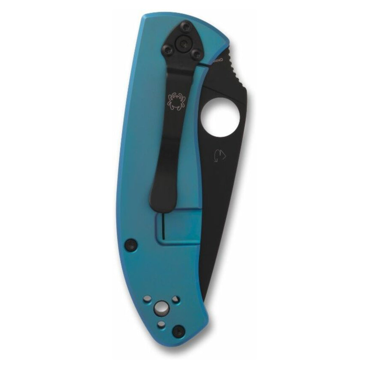Navaja Spyderco Tenacious Titanio Azul · vista 5