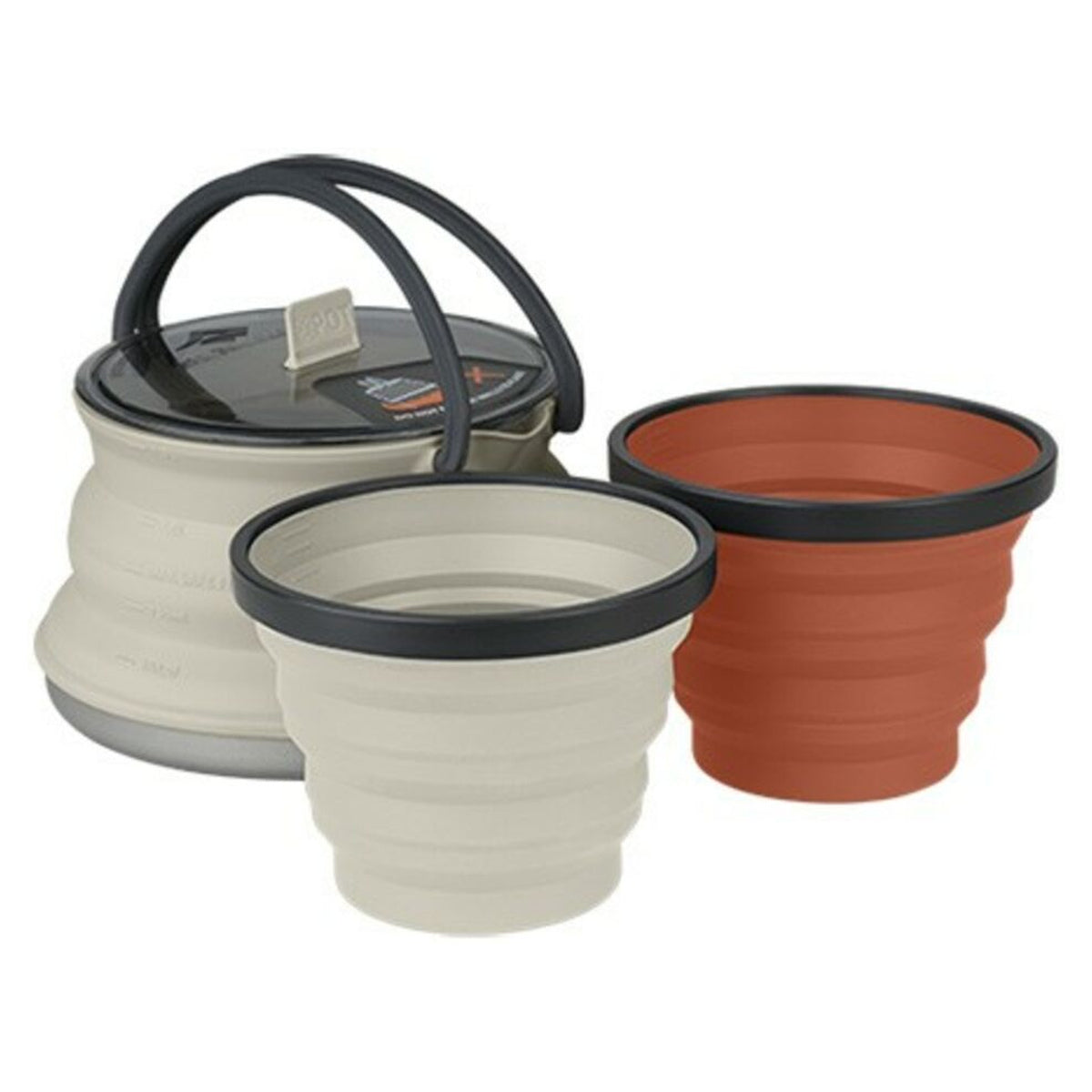 Sea to Summit X-Set 11: tetera X-Kettle y 2 tazas X-Mug · vista 1