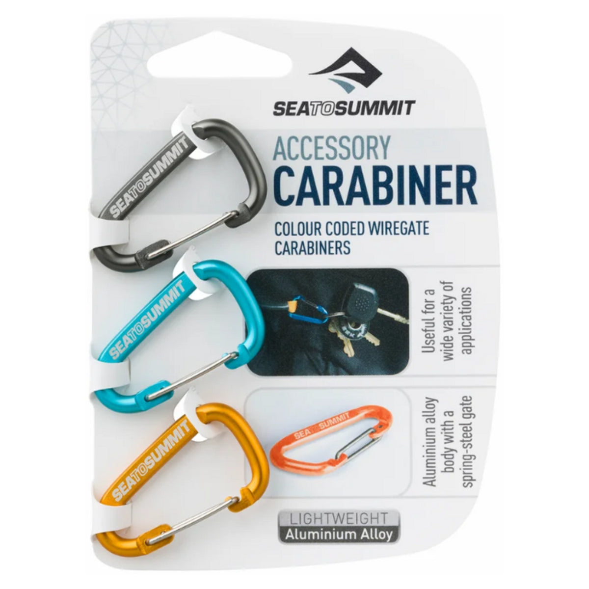 Mosquetones pequeños Sea to Summit - pack de 3 · vista 1