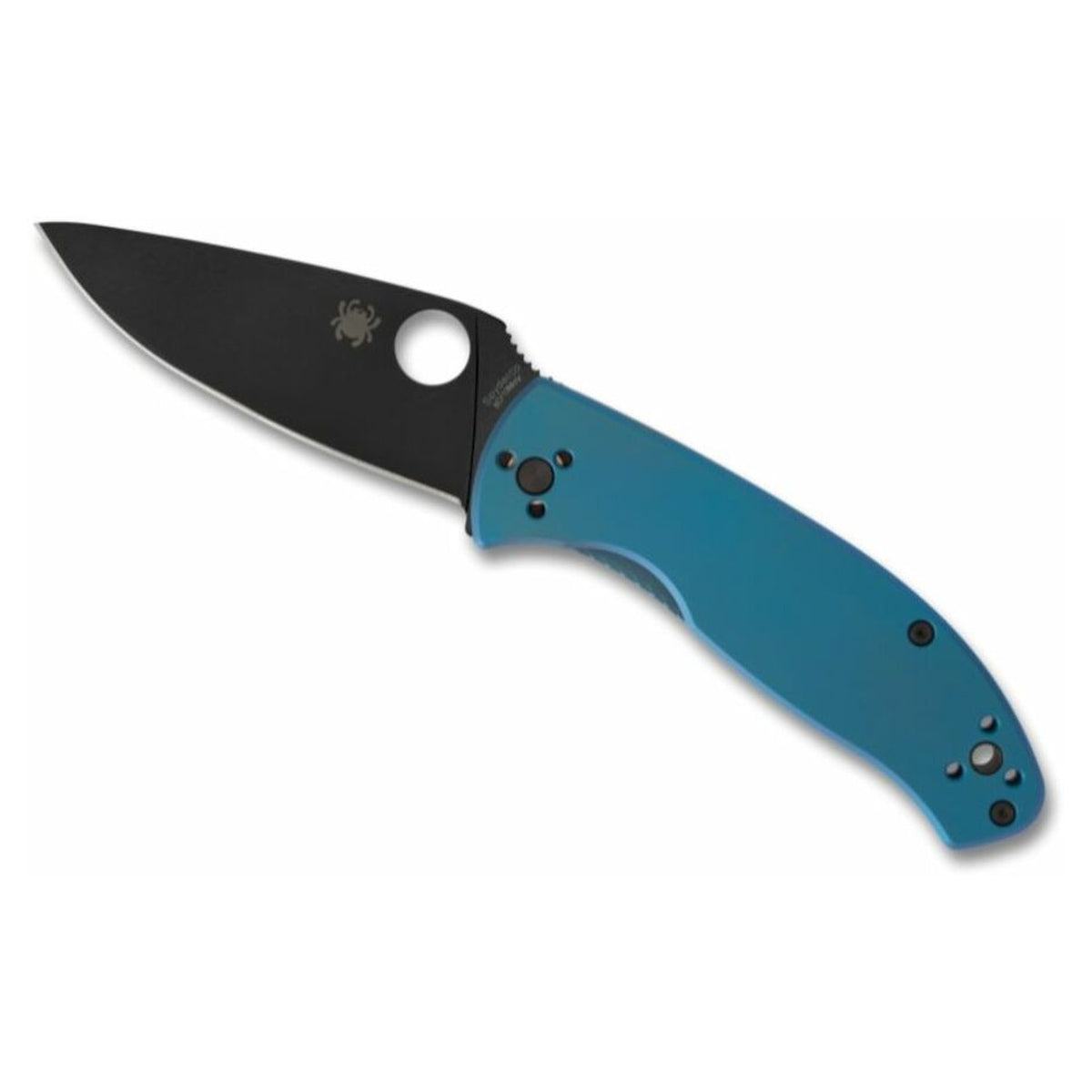 Navaja Spyderco Tenacious Titanio Azul · vista 4