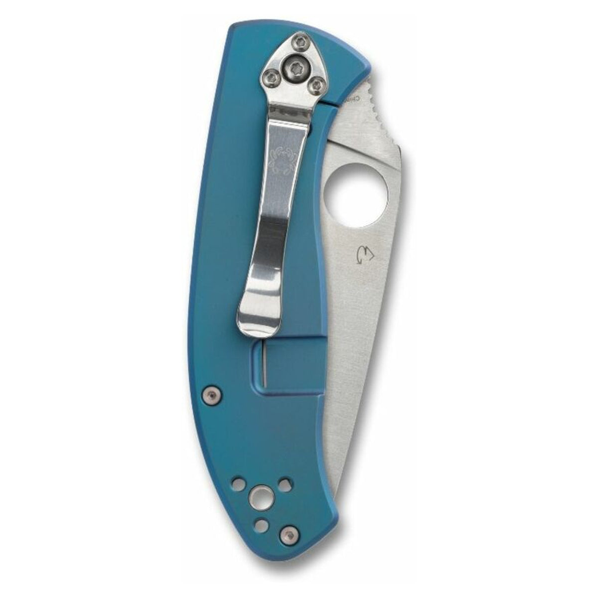 Navaja Spyderco Tenacious Titanio Azul · vista 8