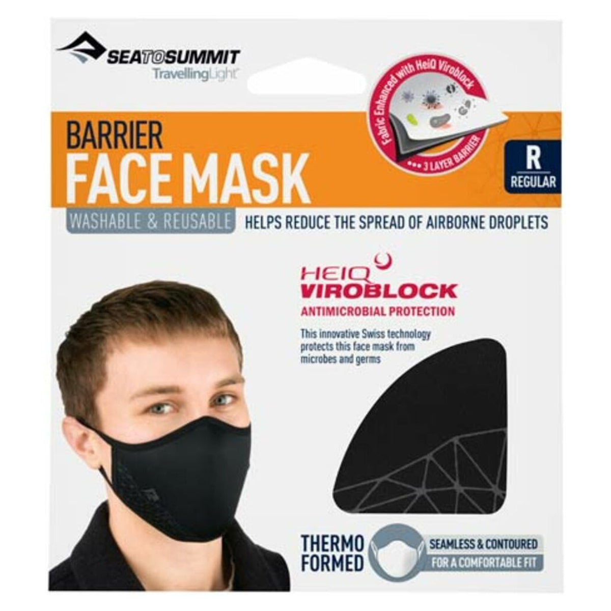 Mascarilla reutilizable Sea to Summit con Heiq Viroblock · vista 24