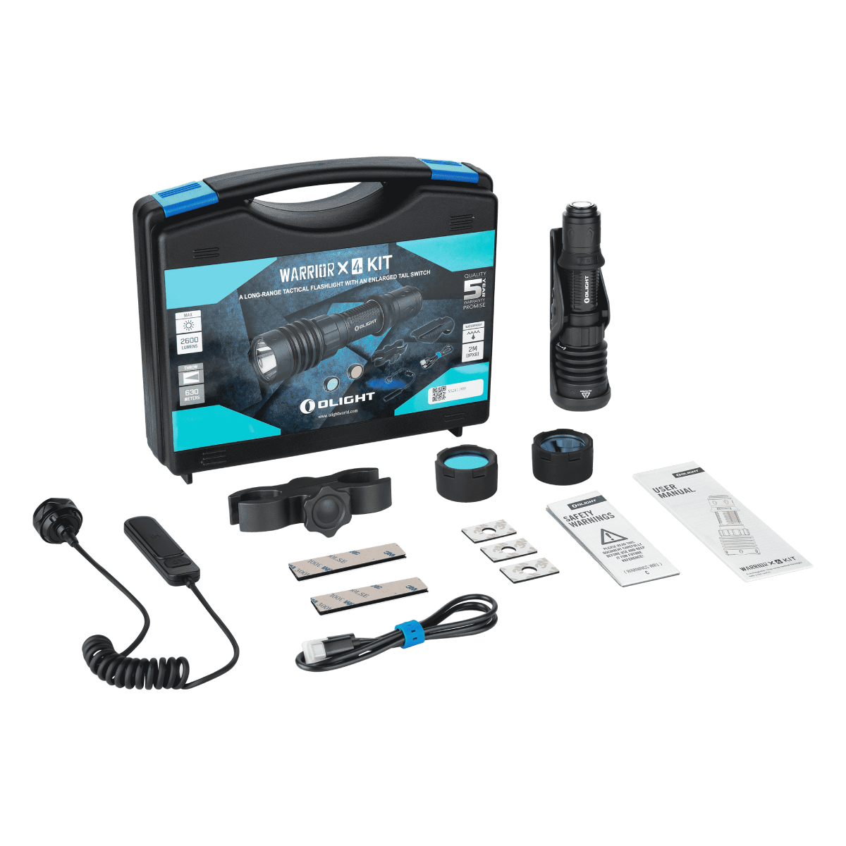 Kit de Linterna recargable OLight Warrior X4 2.600 lúmenes